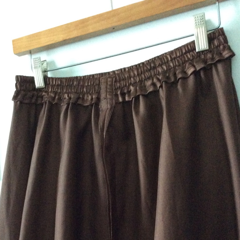 Brown Satin Circle Skirt - Picture 3 of 5